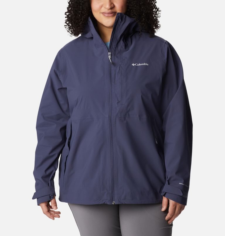 Women\'s Columbia Omni-Tech Ampli-Dry Shell Jackets Navy | Plus Size CA-I86L4